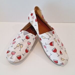 Unbranded wine pattern slip-on flats